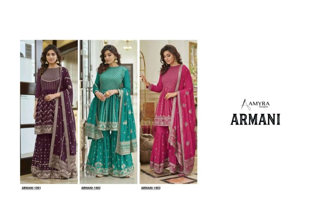 AMYRA ARMANI FESTIVE WEAR CHINON DESIGNER SALWAR KAMEEZ WHOLESALE RATE IN SURAT - SAIDHARANX 