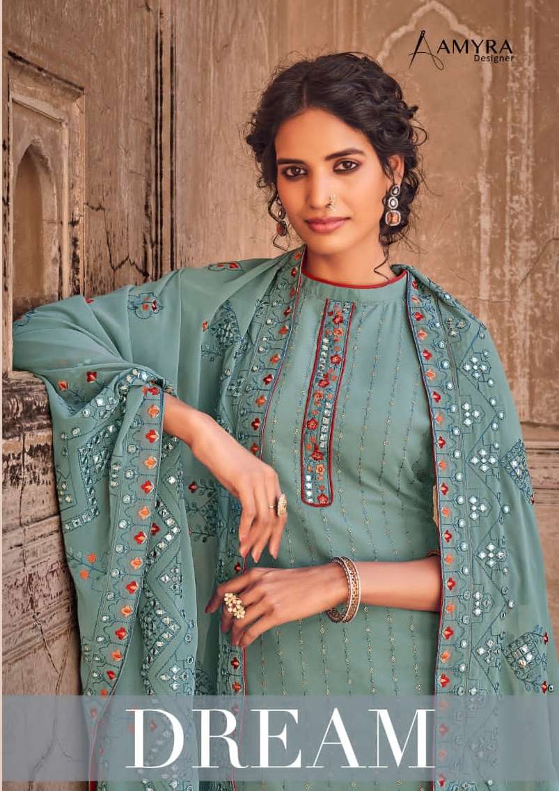 AMYRA DESIGNER DREAM GEORGETTE LATEST SALWAR SUITS WHOLESALE RATE IN SURAT - SAIDHARANX 