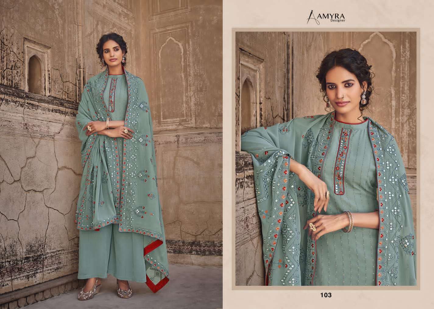 AMYRA DESIGNER DREAM GEORGETTE LATEST SALWAR SUITS WHOLESALE RATE IN SURAT - SAIDHARANX 