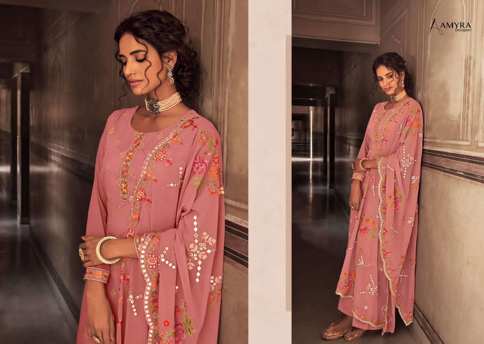 AMYRA DESIGNER DREAM GEORGETTE LATEST SALWAR SUITS WHOLESALE RATE IN SURAT - SAIDHARANX 