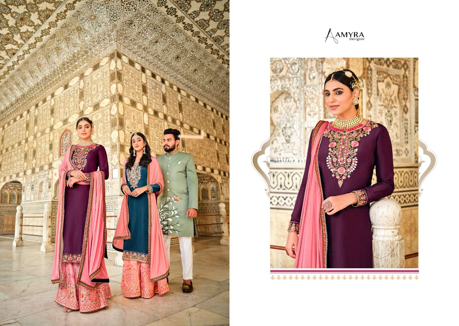 AMYRA DESIGNER GHARANA VOL 2 SALWAR KAMEEZ LATEST CATALOGUE WHOLESALE RATE IN SURAT - SAIDHARANX 