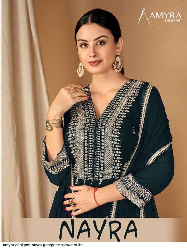 AMYRA DESIGNER NAYRA GEORGETTE SALWAR SUITS WHOLESALE RATE IN SURAT - SAIDHARANX 