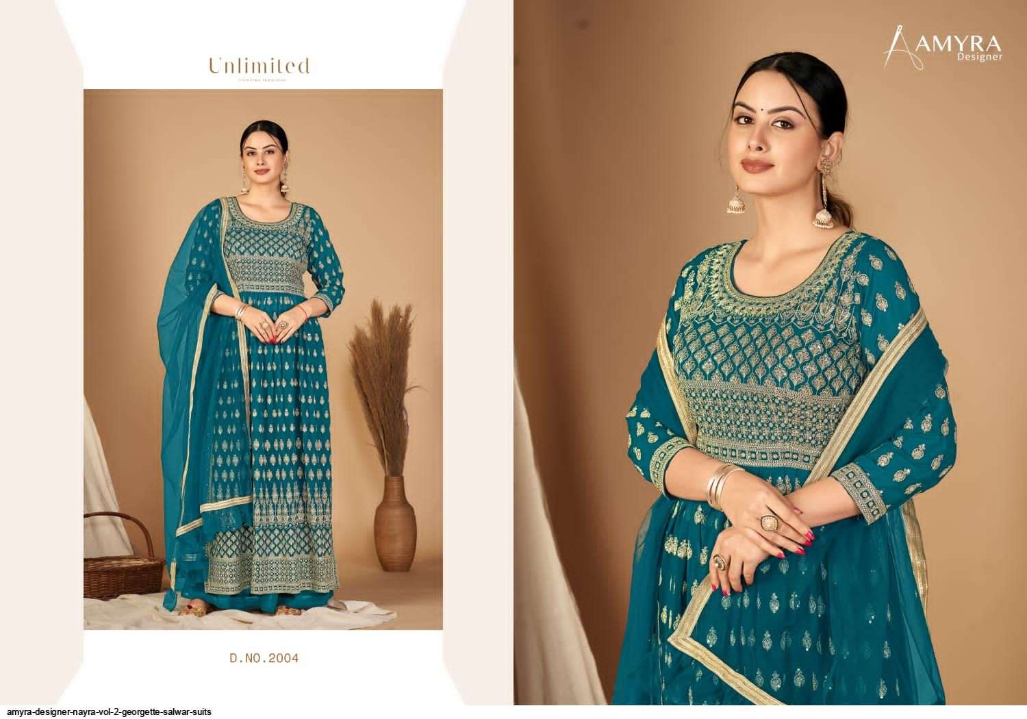  AMYRA DESIGNER NAYRA VOL 2 GEORGETTE SALWAR SUITS WHOLESALE RATE IN SURAT - SAIDHARANX 