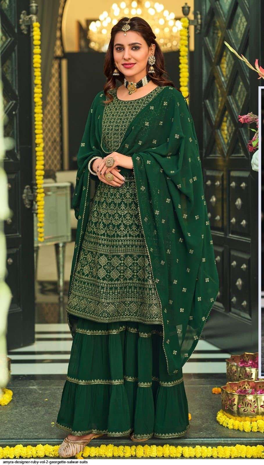 AMYRA DESIGNER RUBY VOL 2 GEORGETTE SALWAR SUITS WHOLESALE RATE IN SURAT - SAIDHARANX 