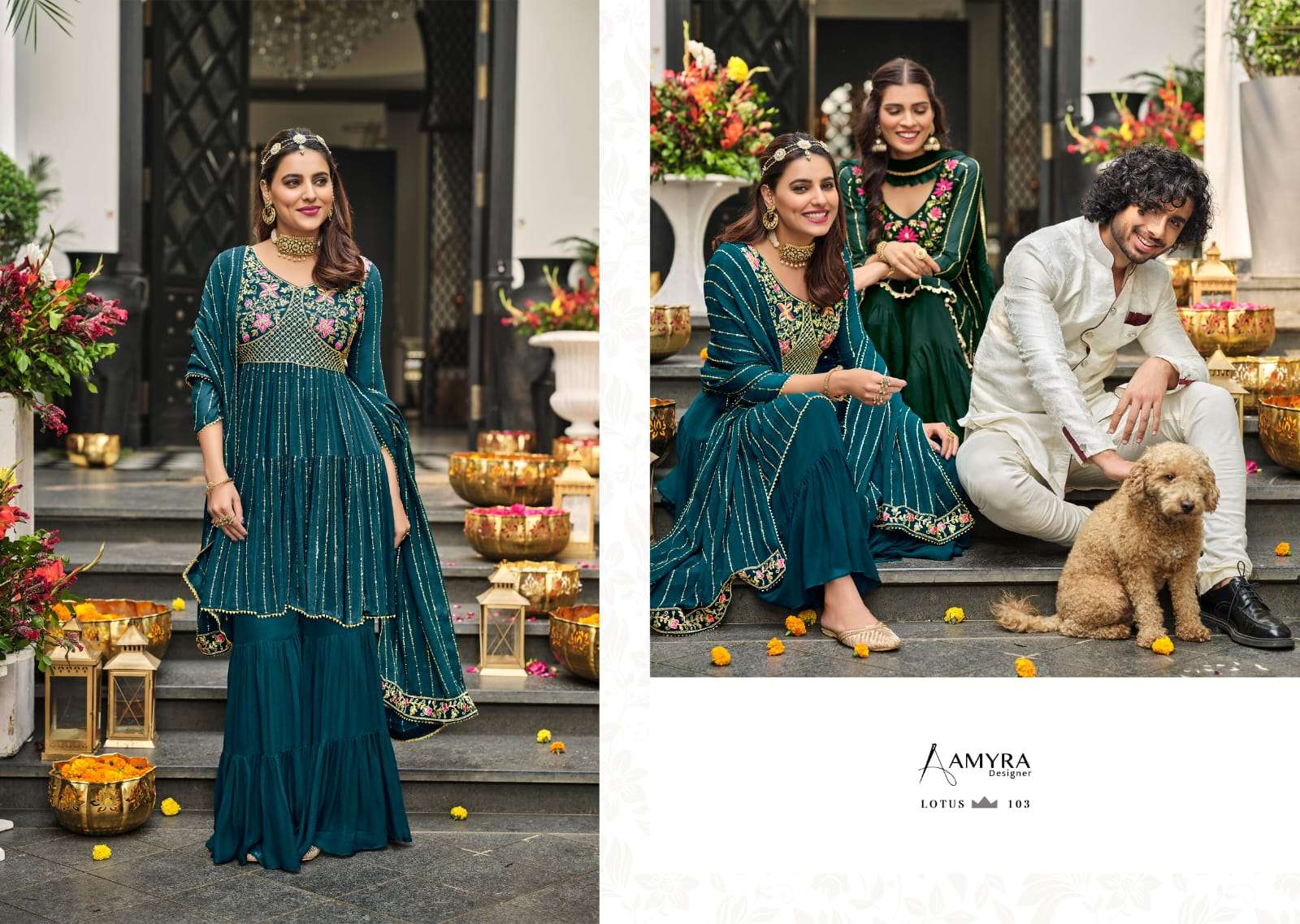 Amyra Lotus Georgette Designer Exclusive Wear Designer Salwar Kameez Wholesale Rate In Surat - SaiDharaNx 