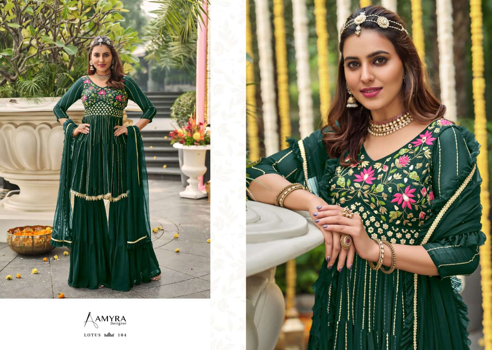 Amyra Lotus Georgette Designer Exclusive Wear Designer Salwar Kameez Wholesale Rate In Surat - SaiDharaNx 