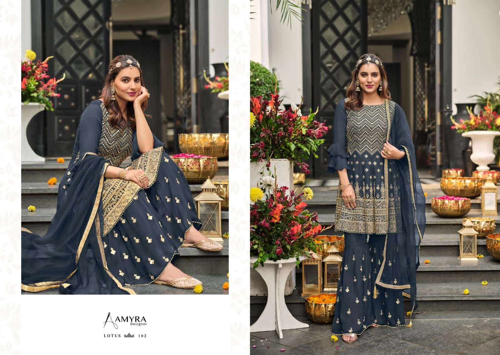 Amyra Lotus Georgette Designer Exclusive Wear Designer Salwar Kameez Wholesale Rate In Surat - SaiDharaNx 