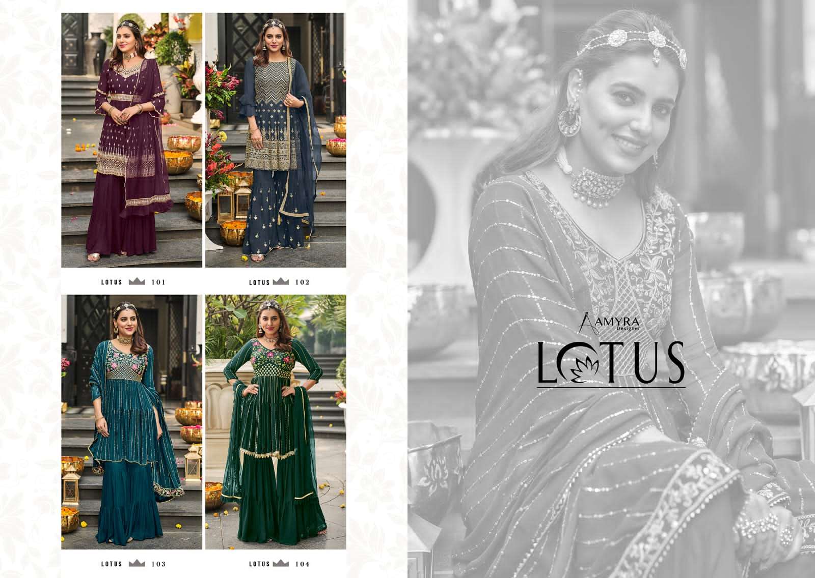 Amyra Lotus Georgette Designer Exclusive Wear Designer Salwar Kameez Wholesale Rate In Surat - SaiDharaNx 