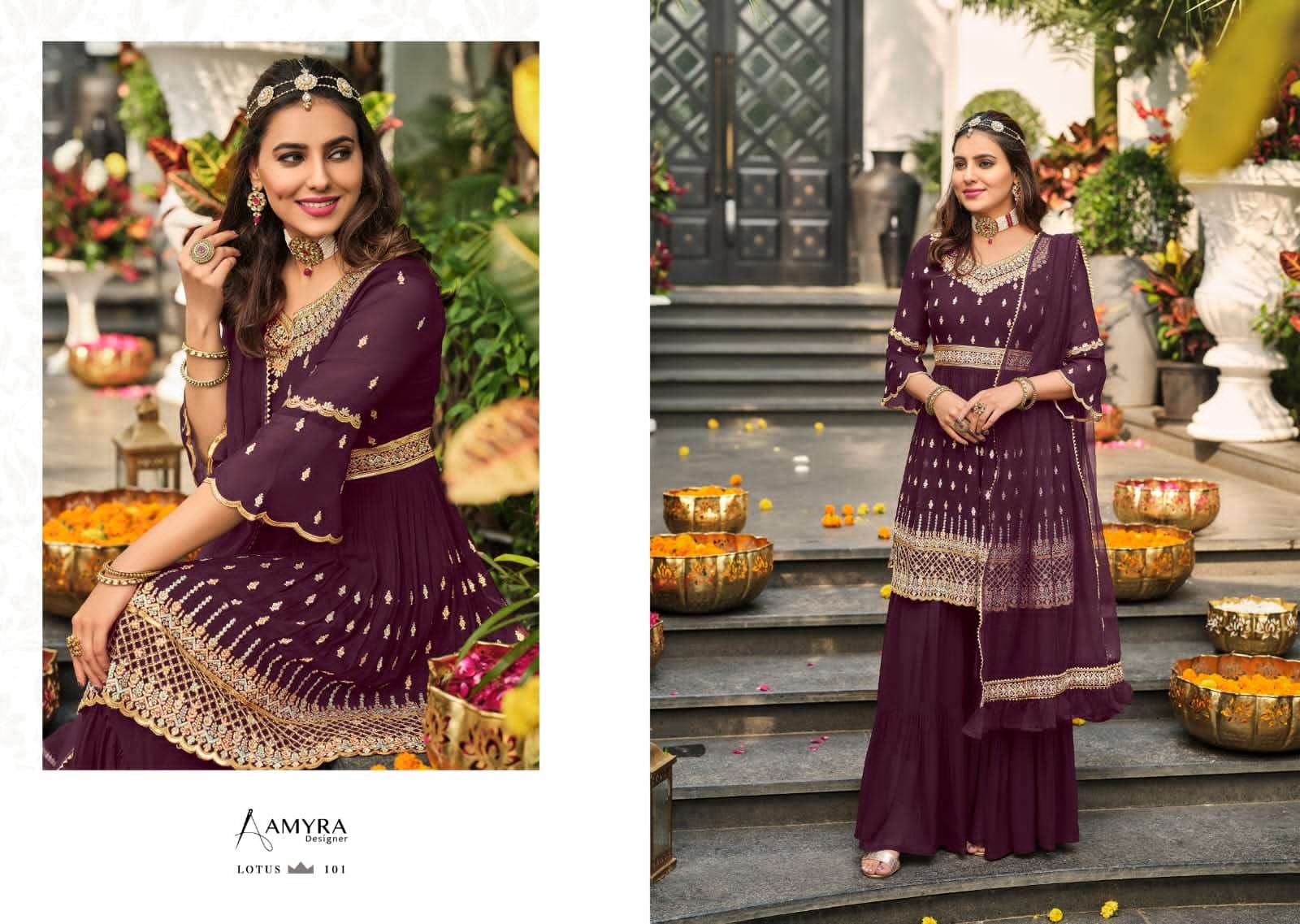 Amyra Lotus Georgette Designer Exclusive Wear Designer Salwar Kameez Wholesale Rate In Surat - SaiDharaNx 