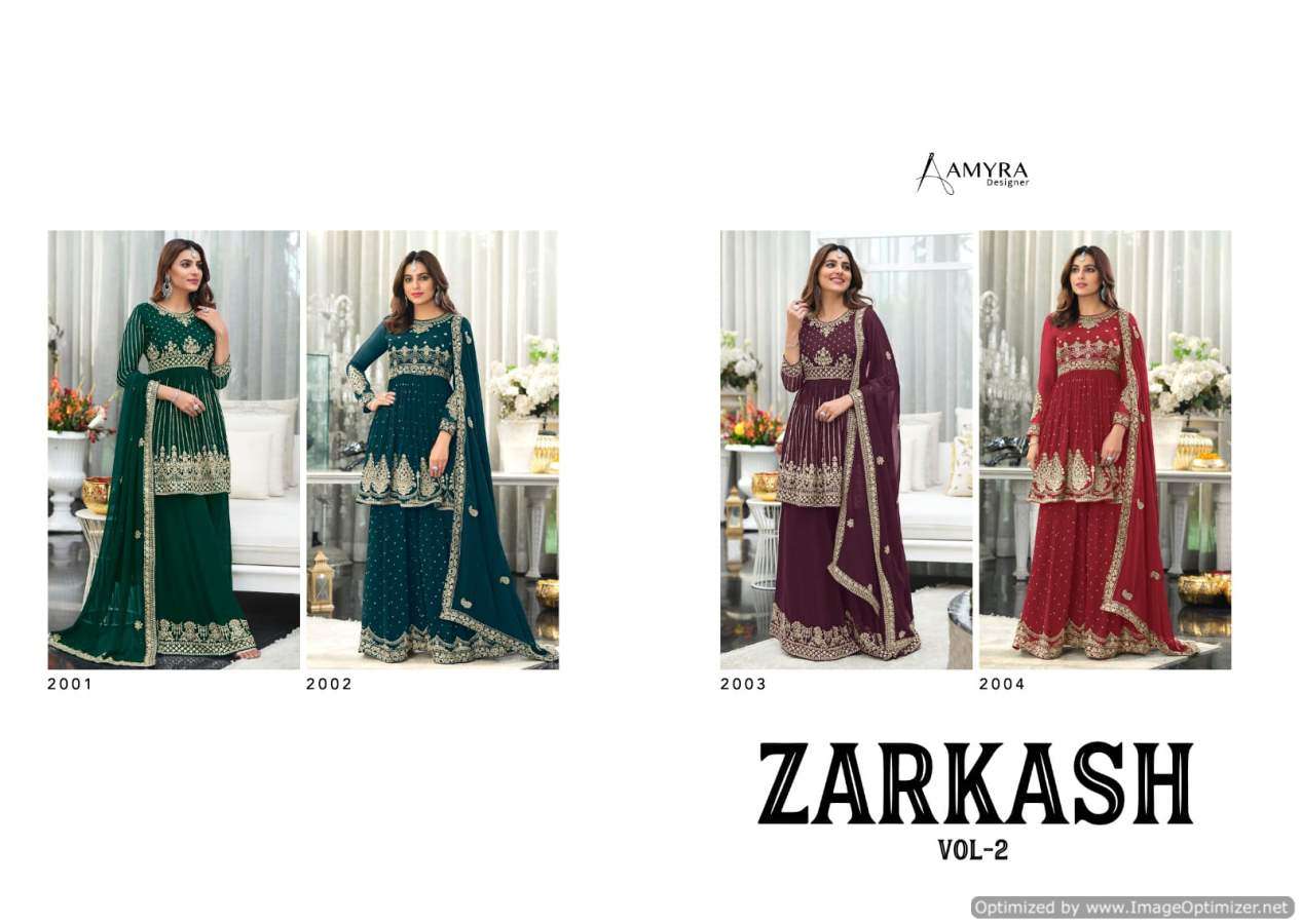 Amyra Zarkash Vol 2 Exclusive Wear Designer Salwar Kameez Catalog Wholesale Rate In Surat-SaiDharaNx 