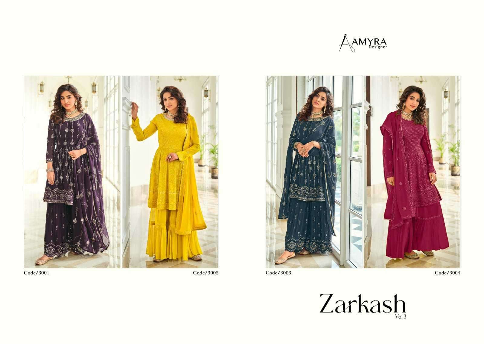 Amyra Zarkash vol 3 catalog Exclusive Designer Salwar suits Wholesale Rate In Surat - SaiDharaNx  