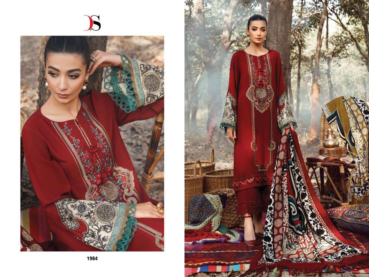 BUNDLE OF 7 WHOLESALE SALWAR SUIT Maria b embroidered lawn by DEEPSY SUITS BY CHIFFON DUPATTA WHOLESALE RATE IN SURAT - SAIDHARANX 