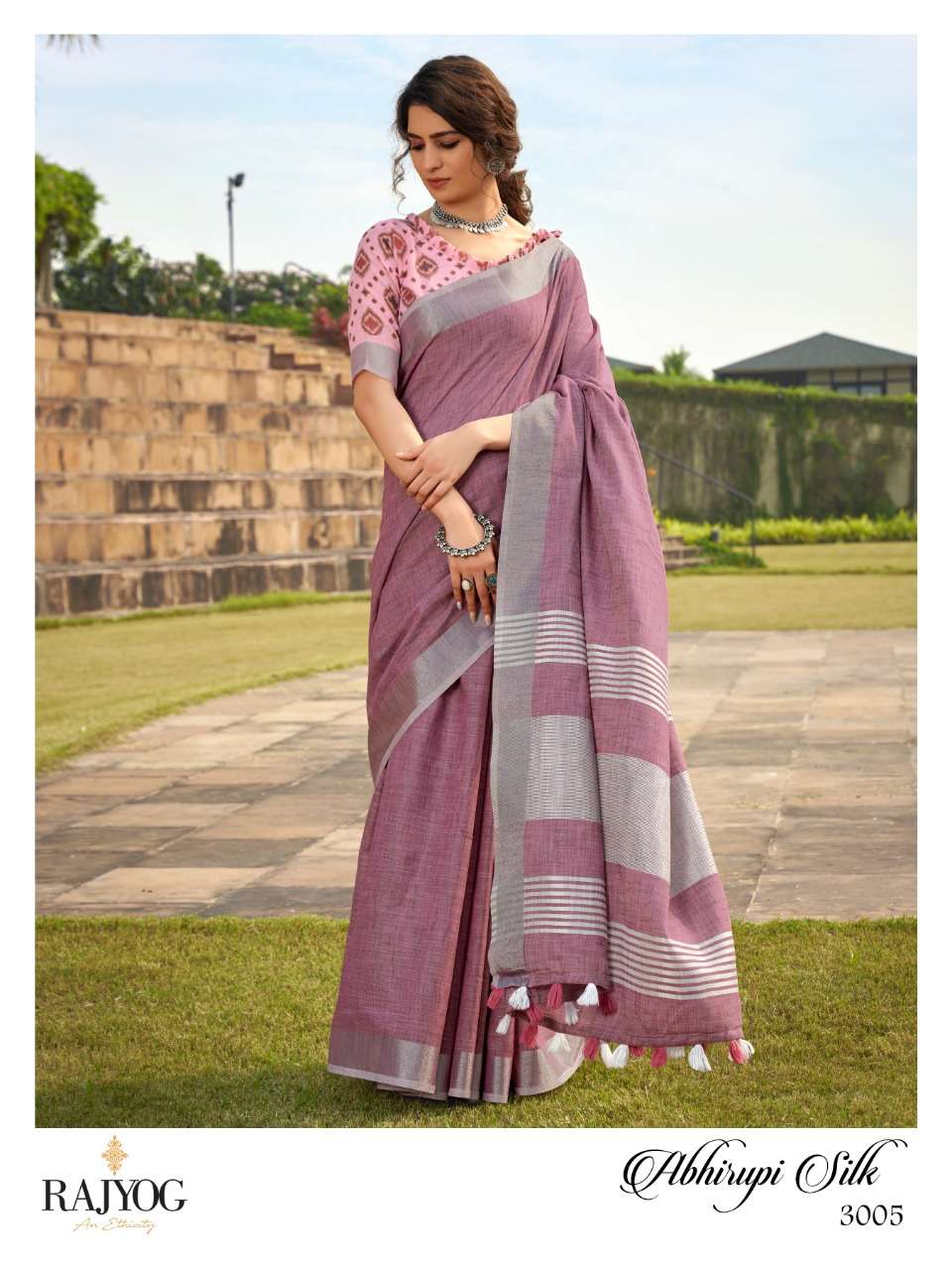 ABHIRUPI SILK BY RAJ YOG 3001 TO 3006 SERIES SAREES WHOLESALE 6 PCS WHOLESALE RATE IN SURAT - SAIDHARANX 