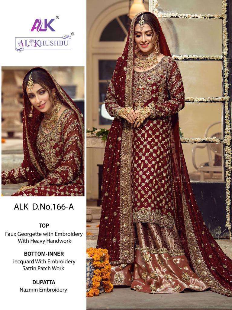 AL KHUSHBU 166-A TO 166-D SERIES PAKISTANI SUITS WHOLESALE RATE IN SURAT - SAIDHARANX 