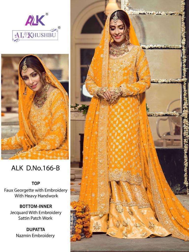 AL KHUSHBU 166-A TO 166-D SERIES PAKISTANI SUITS WHOLESALE RATE IN SURAT - SAIDHARANX 