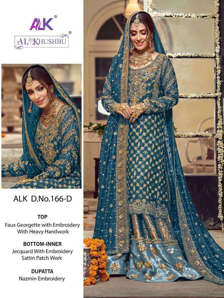 AL KHUSHBU 166-A TO 166-D SERIES PAKISTANI SUITS WHOLESALE RATE IN SURAT - SAIDHARANX 