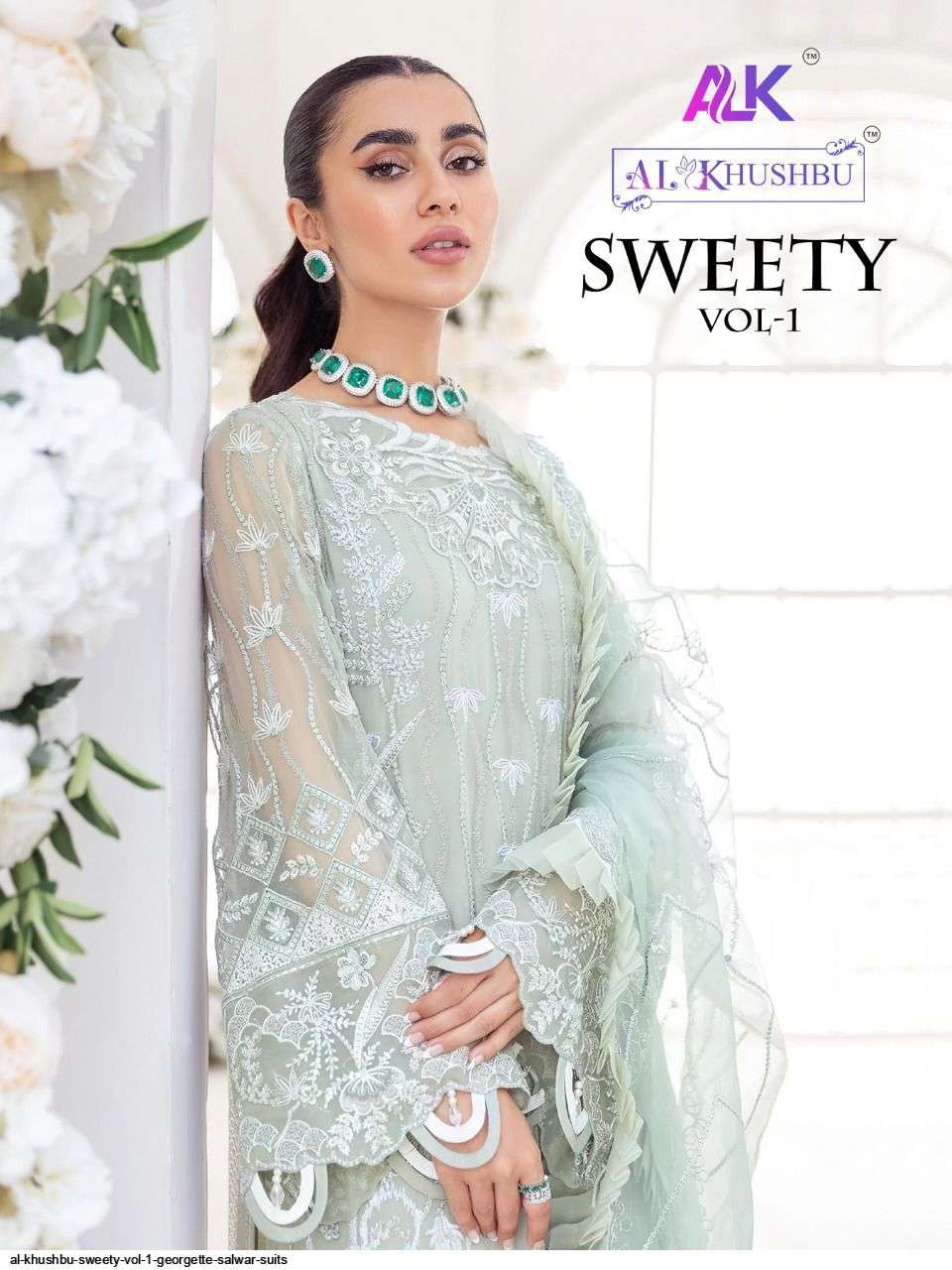 AL KHUSHBU SWEETY VOL 1 GEORGETTE SALWAR SUITS WHOLESALE RATE IN SURAT - SAIDHARANX 
