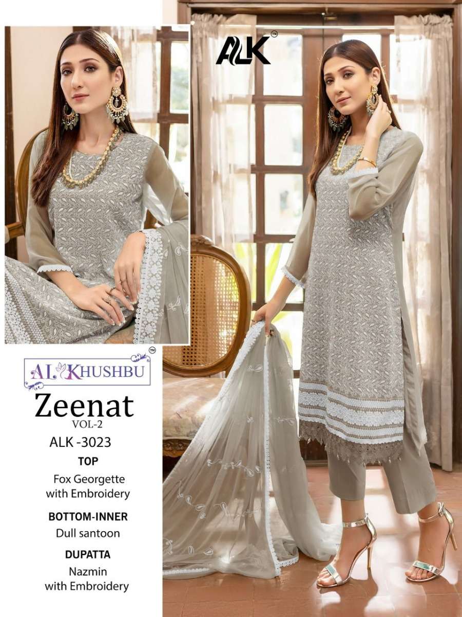 AL KHUSHBU ZEENAT VOL 2 DESIGNER PAKISTANI SUITS WHOLEALE RATE IN SURAT - SAIDHARANX