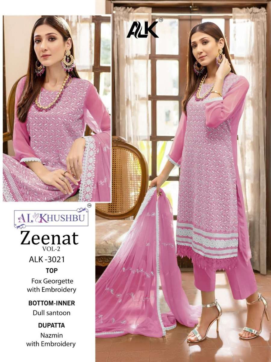 AL KHUSHBU ZEENAT VOL 2 DESIGNER PAKISTANI SUITS WHOLEALE RATE IN SURAT - SAIDHARANX