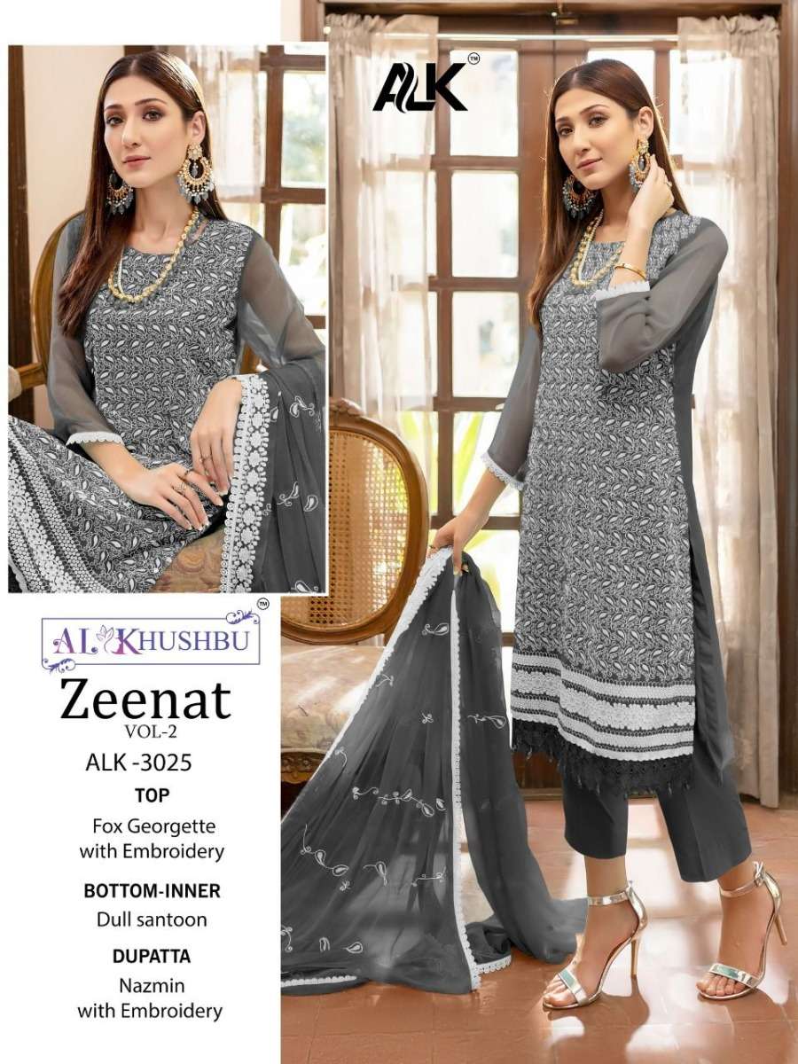 AL KHUSHBU ZEENAT VOL 2 DESIGNER PAKISTANI SUITS WHOLEALE RATE IN SURAT - SAIDHARANX