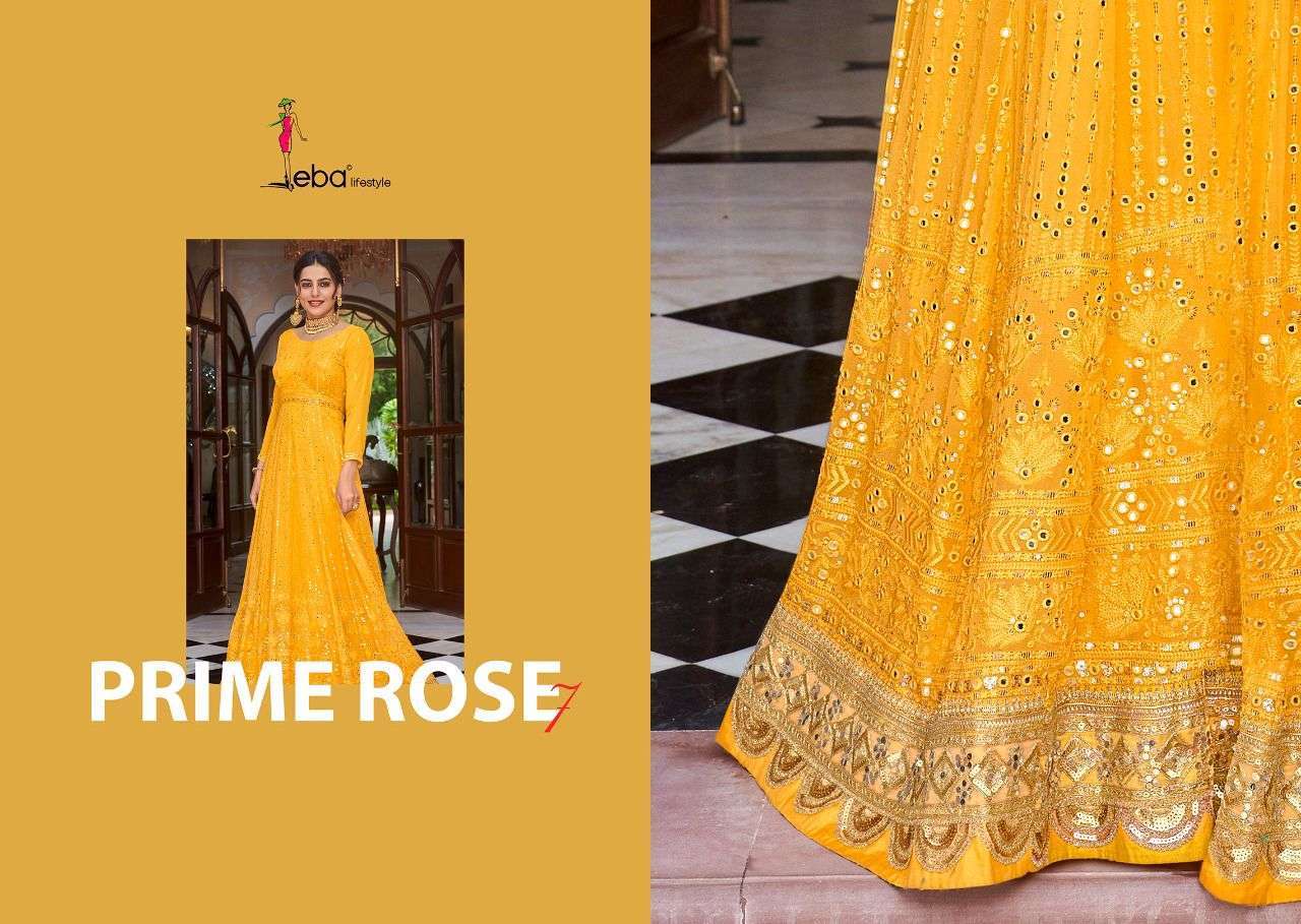 Eba Lifestyle Prime Rose Vol-7 Georgette Suits ( 4 Pcs Catalog ) Wholesale Rate In Surat - SaiDharanx 