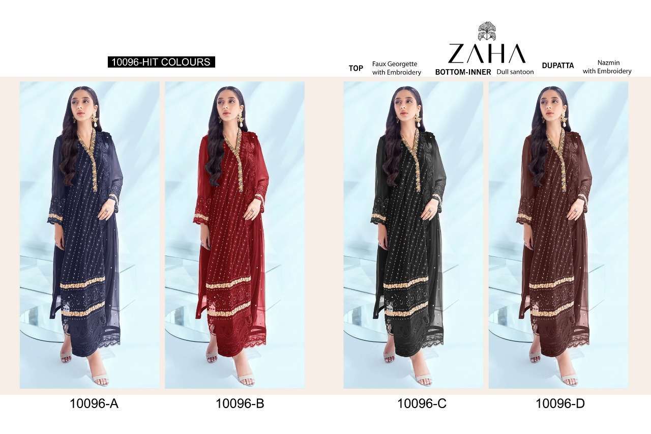 Zaha 10096 Hit Colours Pakistani Salwar Kameez Wholesale Price In Surat - SaiDharaNx 