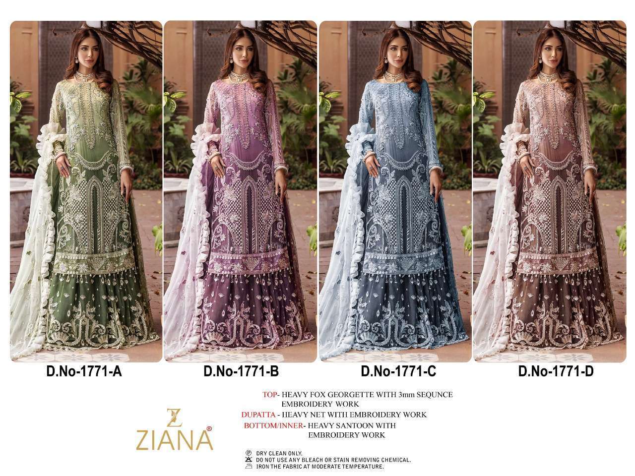 Ziana 1771 Heavy Faux Georgette Suit Wholesale Rate In Surat - SaiDharaNx 