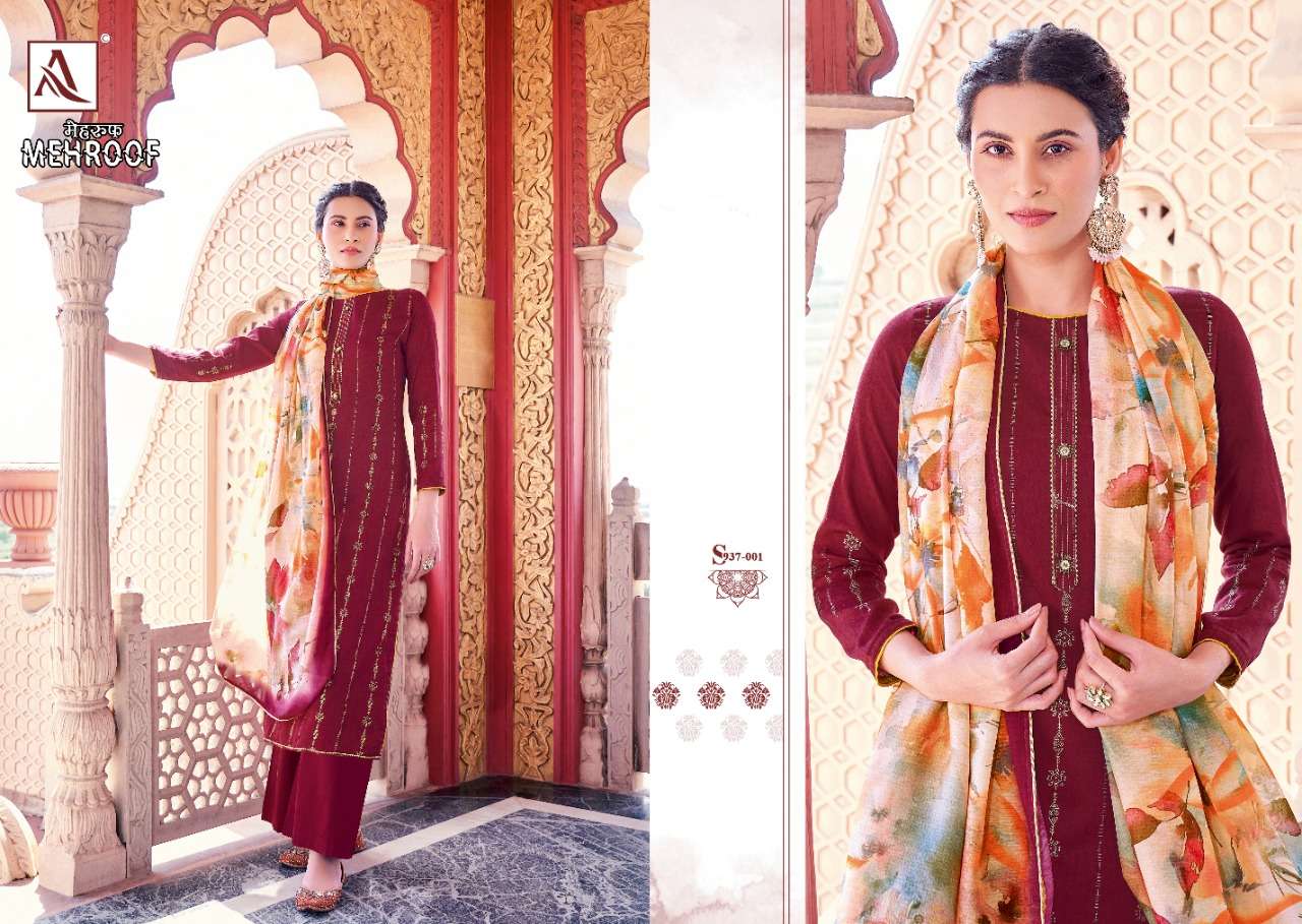Alok Suits Mehroof Jam Cotton Dress Material ( 8 Pcs Catalog ) Wholesale Rate In Surat - SaiDharaNx 