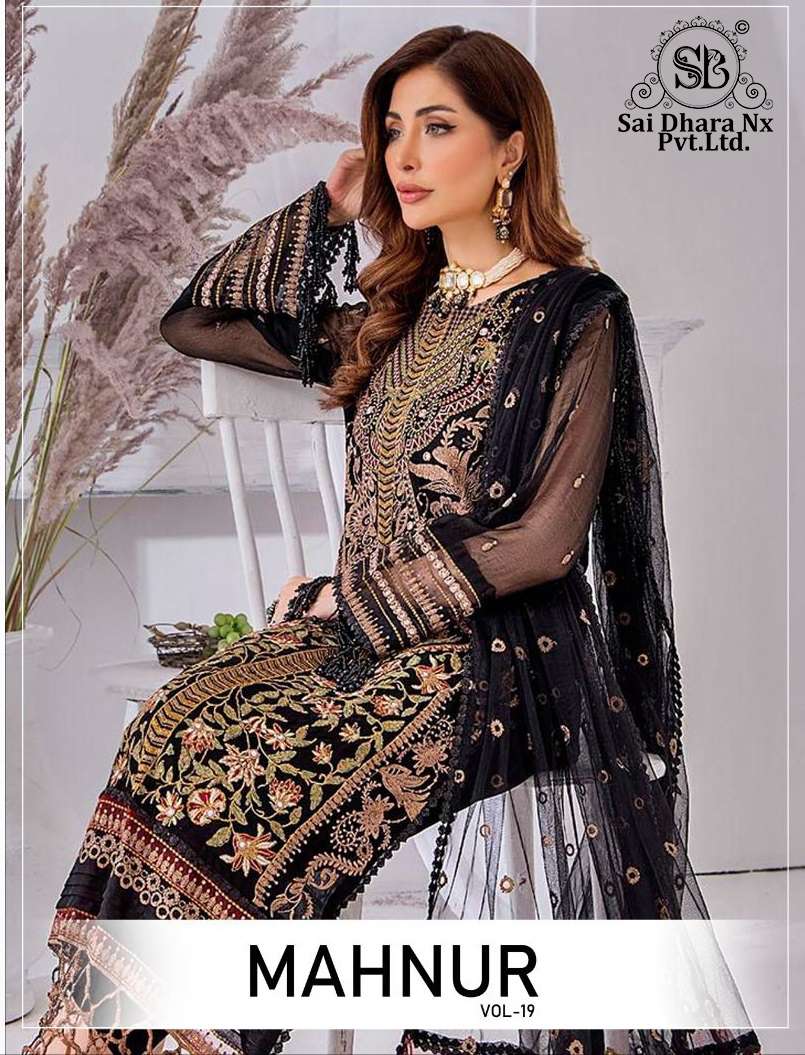 Mahnur Vol-19 Wholesale Pakistani Style Pakistani Suits Wholesale Rate In Surat - SaiDharaNx 