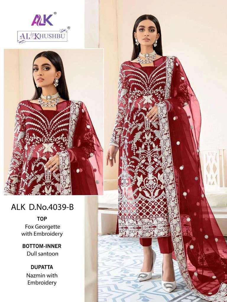 Suhana Vol-1 By Al Khushbu Georgette Heavy Embroidered Salwar Kameez Wholesale Rate In Surat - SaiDharaNx 