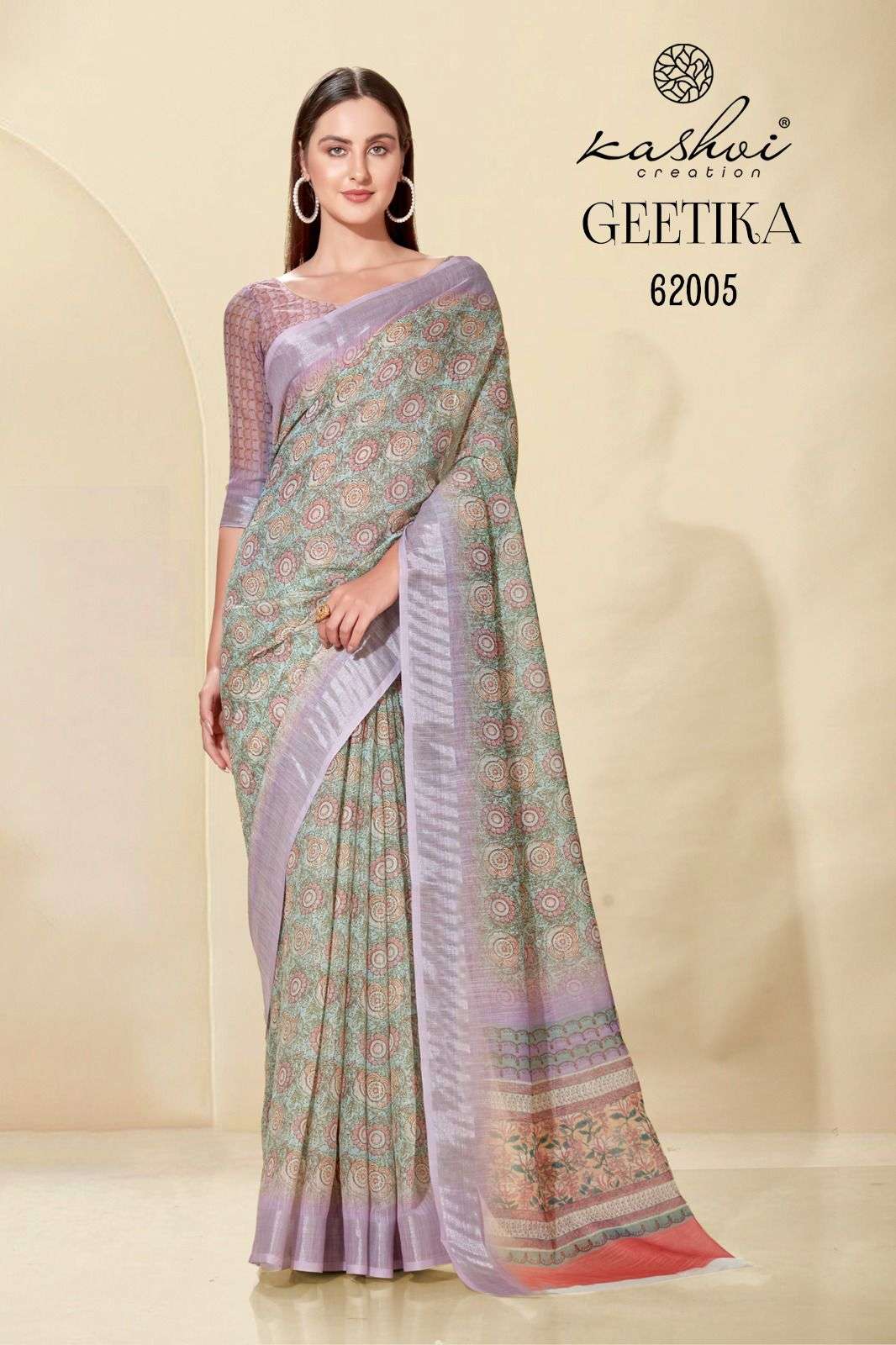 SAIDHARANX PRESENT -  gitika saree  Linen Cotton With Jacquard Patta Collection Wholesaler designer saree In Surat 