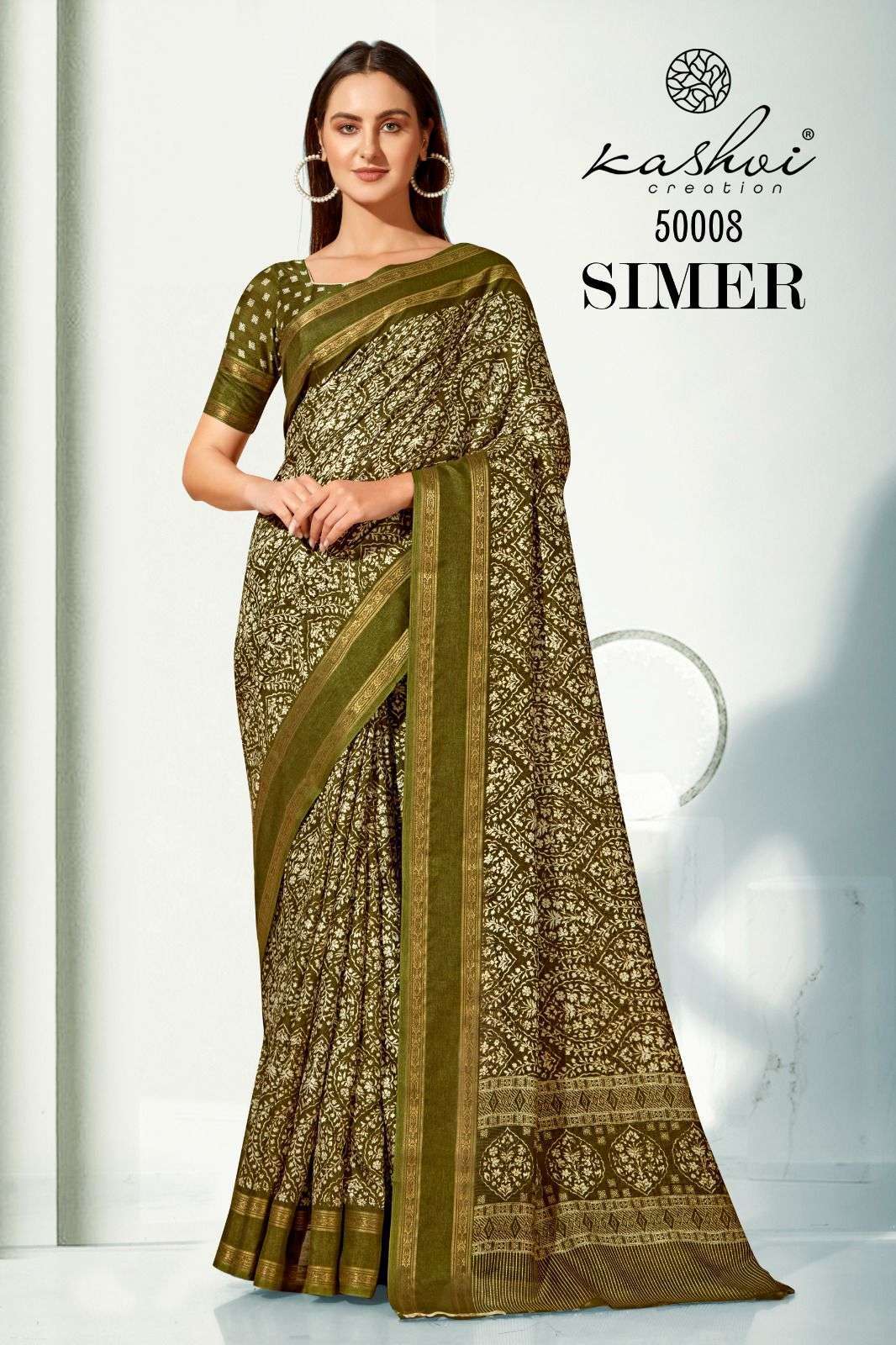 SAIDHARANX PRESENT -  Kashvi Simer Fancy Silk Printed Saree Collection Wholesaler fancy saree In Surat