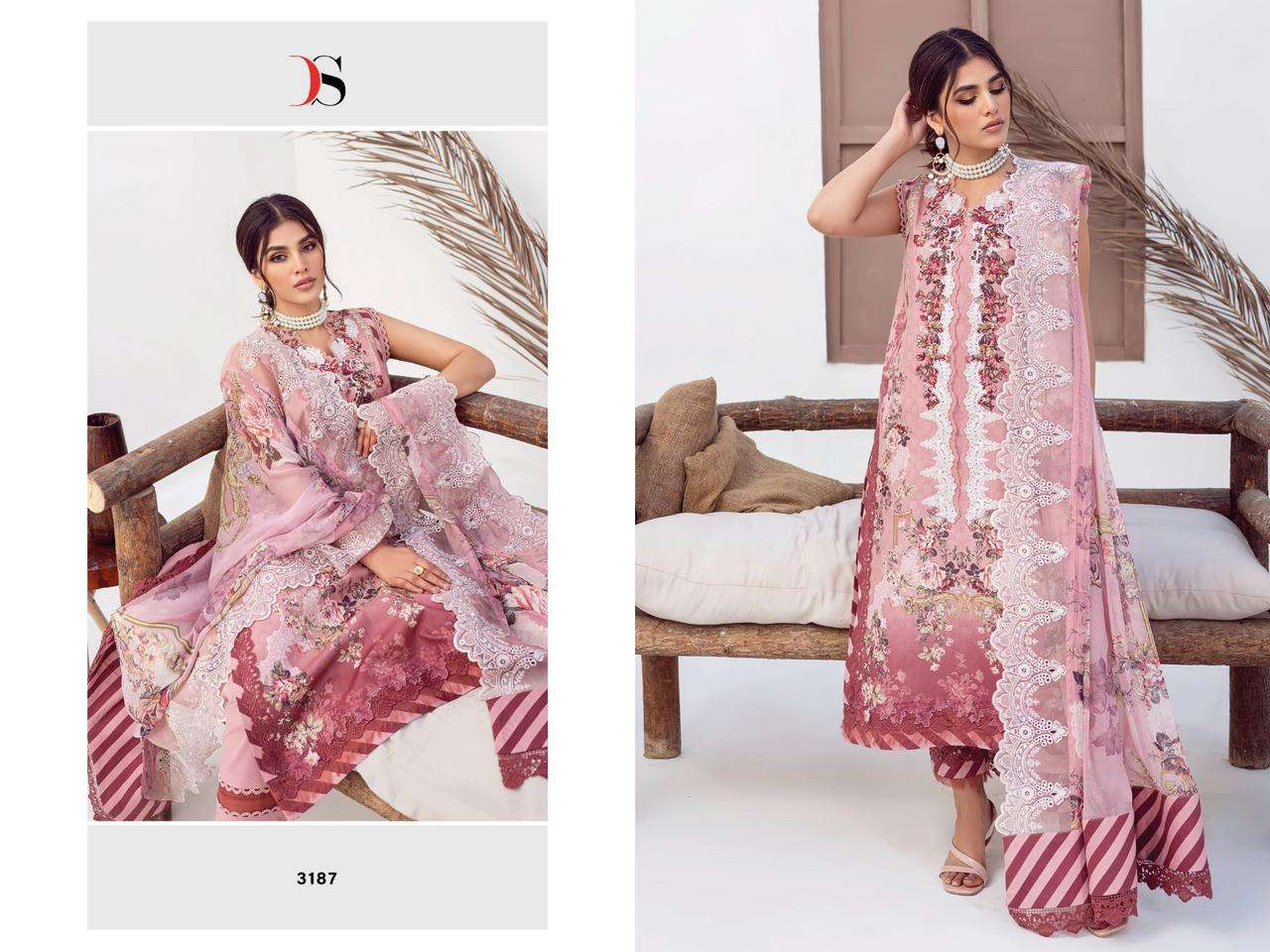 SAI DHARA NX BUNDLE OF 8 WHOLESALE SALWAR SUIT CATALOG Jade Needle Wonder  Vol-2 by DEEPSY SUITS CHIFFON DUPATTA IN Surat  - Sai Dharanx