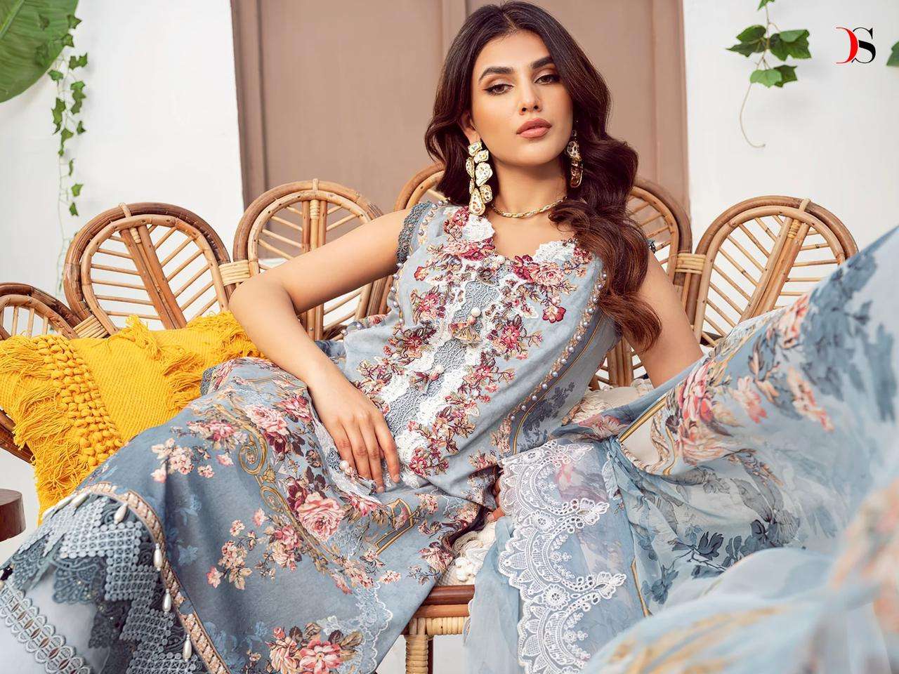 SAI DHARA NX BUNDLE OF 8 WHOLESALE SALWAR SUIT CATALOG Jade Needle Wonder  Vol-2 by DEEPSY SUITS CHIFFON DUPATTA IN Surat  - Sai Dharanx