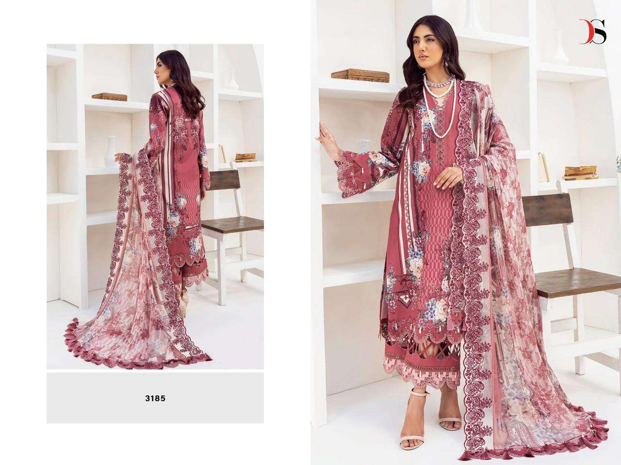 SAI DHARA NX BUNDLE OF 8 WHOLESALE SALWAR SUIT CATALOG Jade Needle Wonder  Vol-2 by DEEPSY SUITS CHIFFON DUPATTA IN Surat  - Sai Dharanx