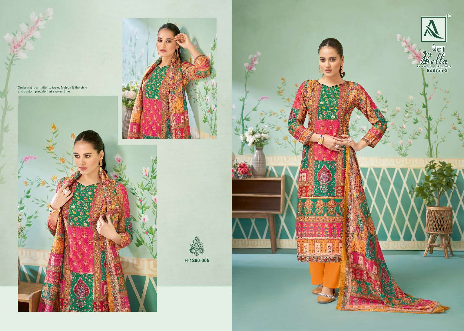 Sai Daranx  Bella Vol 2 Series 1260001-1260006 Pure Maslin Suit Dresses Wholesale Rate In Surat -
