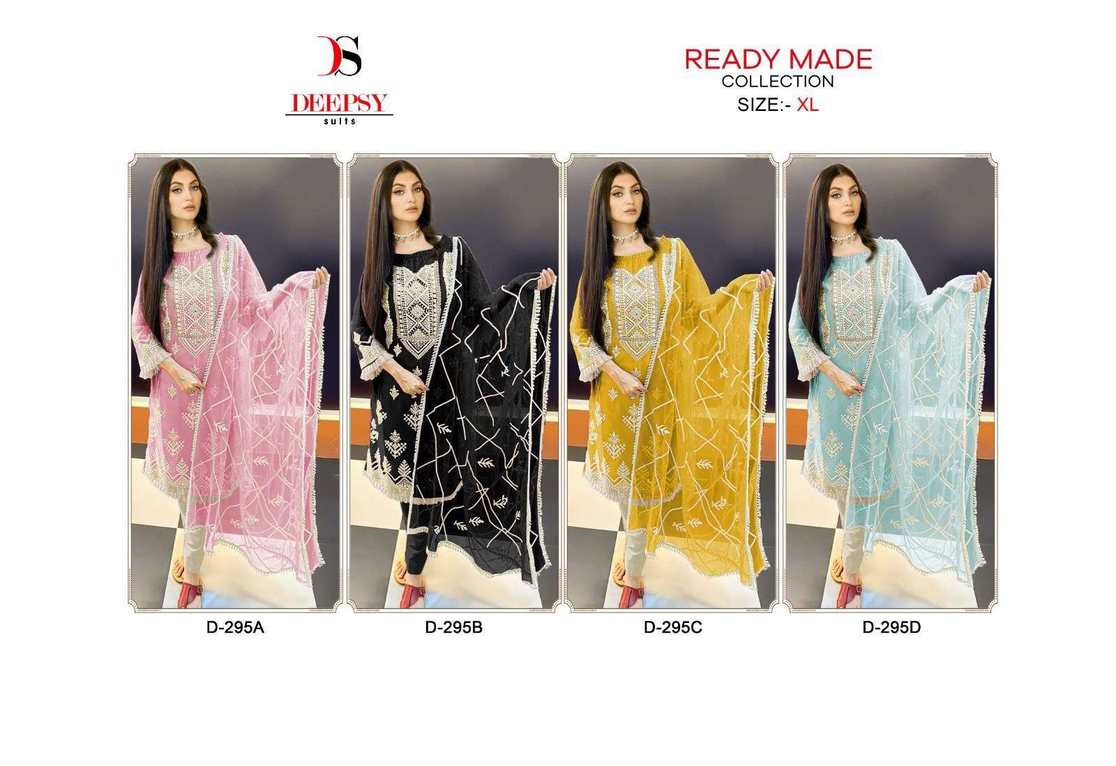 Sai Daranx Deepsy Suit D.no 295 Pakistani Organza Dress Material, Unstitched  Wholesale Rate In Surat - SaiDharaNx 
