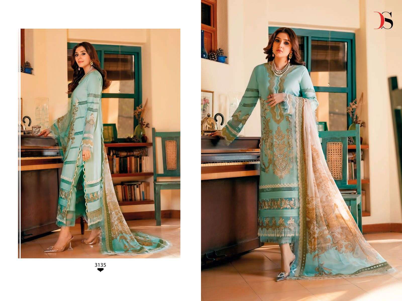 Sai Dharanx FIRDOUS OMBRE EMBROIDERED VOL-2 BY DEEPSY SUITS COTTON PAKISTANI DRESSES