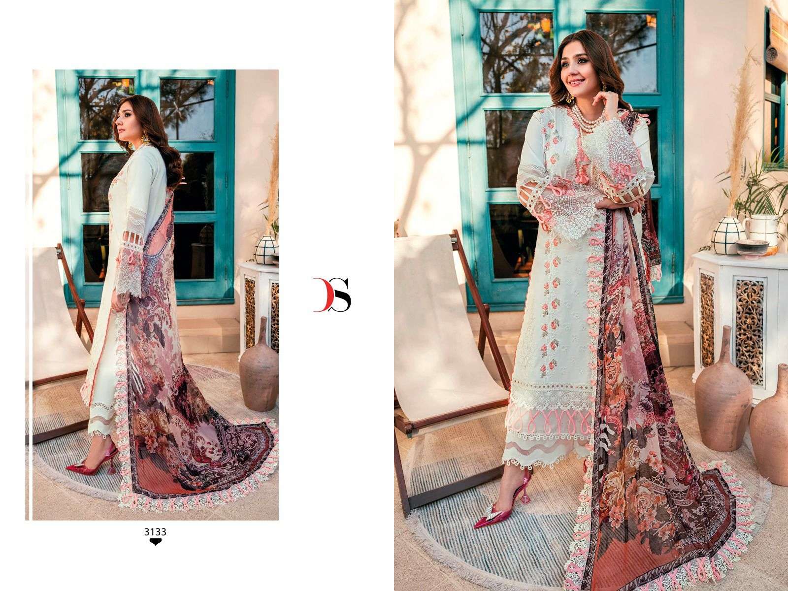 Sai Dharanx FIRDOUS OMBRE EMBROIDERED VOL-2 BY DEEPSY SUITS COTTON PAKISTANI DRESSES