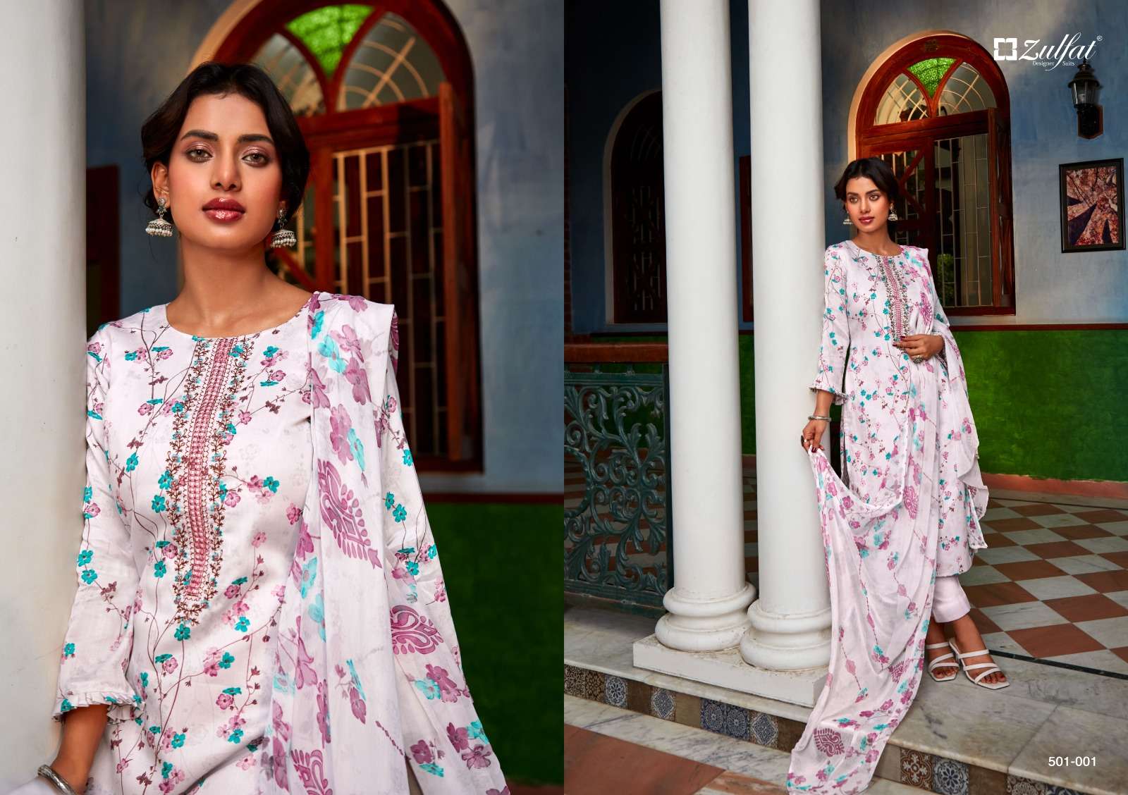 SAI DHARA NX ZULFAT DILREET PURE JAAM COTTON DESIGNER PRINT SALWAR SUIT