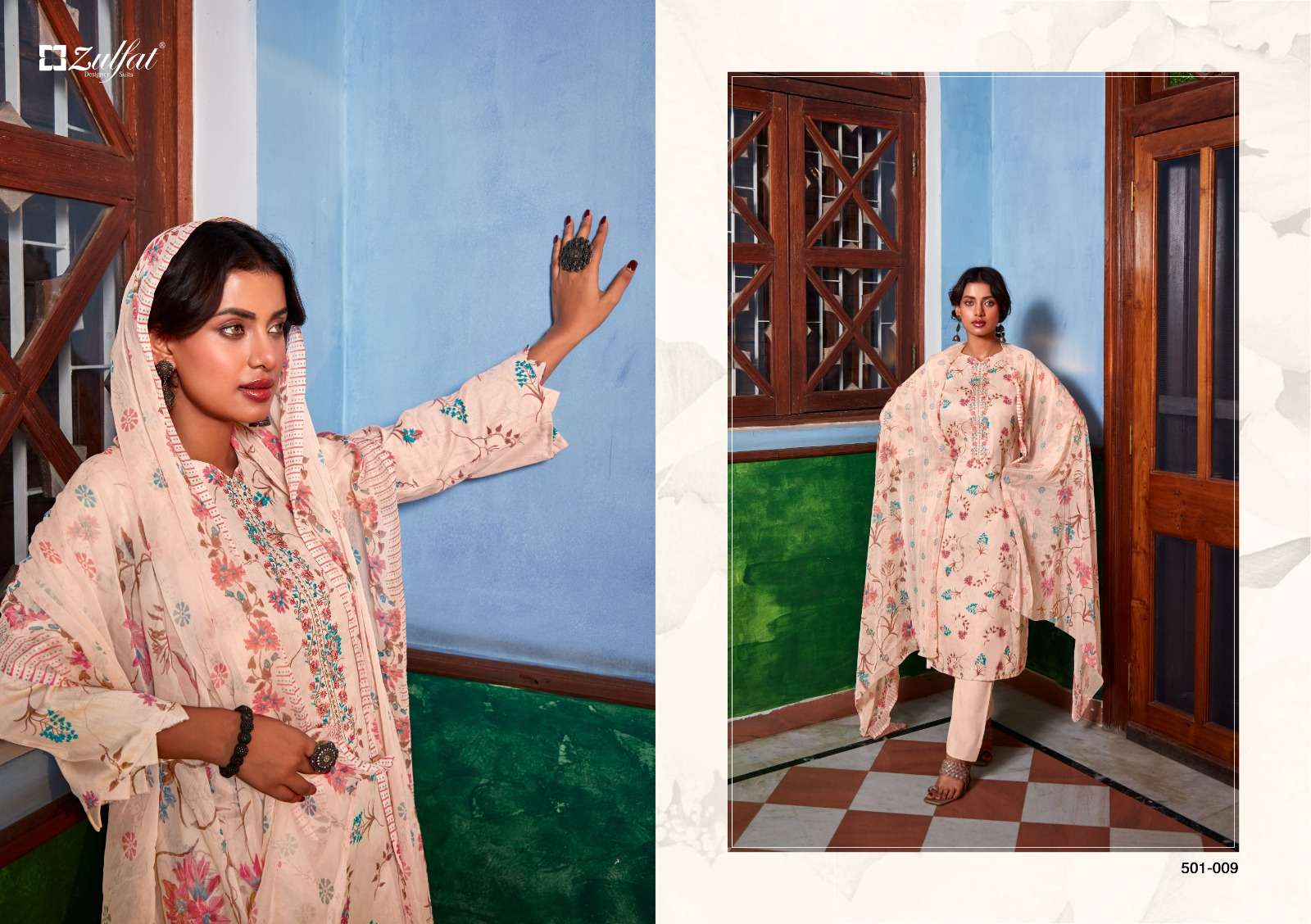 SAI DHARA NX ZULFAT DILREET PURE JAAM COTTON DESIGNER PRINT SALWAR SUIT