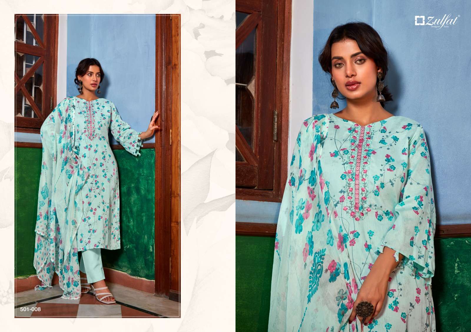 SAI DHARA NX ZULFAT DILREET PURE JAAM COTTON DESIGNER PRINT SALWAR SUIT