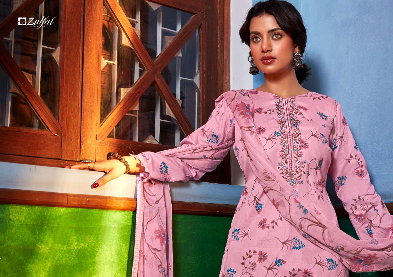SAI DHARA NX ZULFAT DILREET PURE JAAM COTTON DESIGNER PRINT SALWAR SUIT
