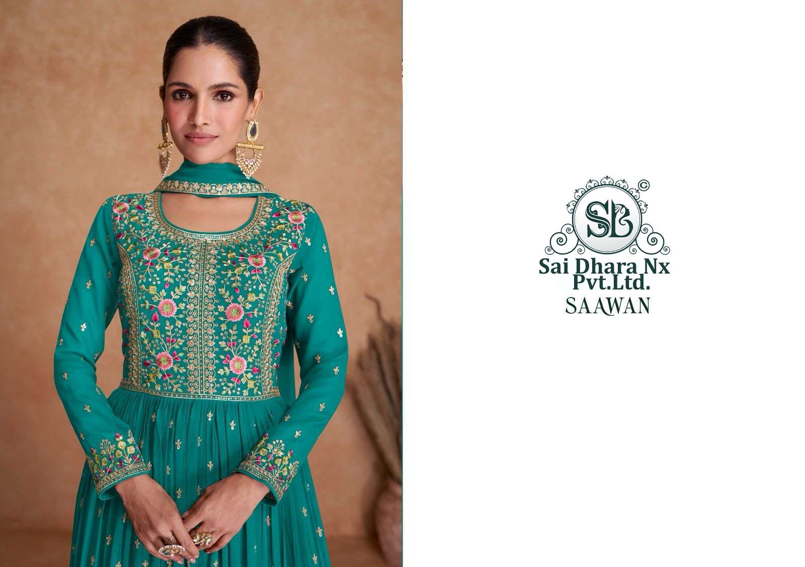 SAIDHARANX PRESENTS LATEST SAAWAN BEAUTIFUL READYMADE NAYRA CUT SALWAR SUIT WHOLESALE SHOP IN SURAT