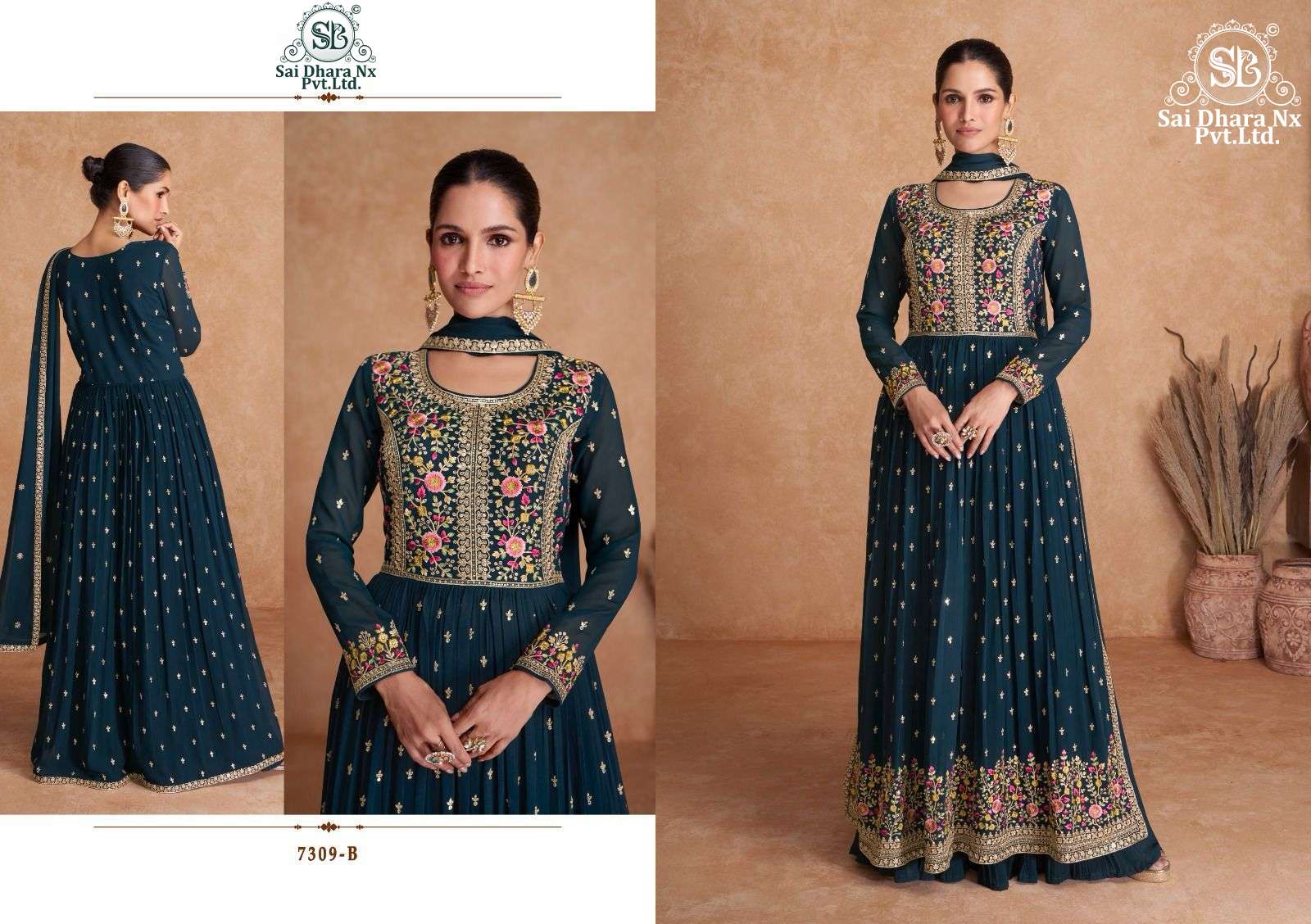SAIDHARANX PRESENTS LATEST SAAWAN BEAUTIFUL READYMADE NAYRA CUT SALWAR SUIT WHOLESALE SHOP IN SURAT