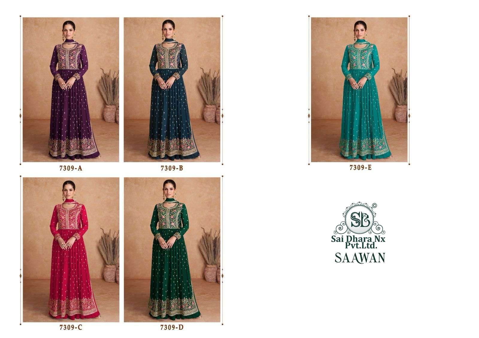 SAIDHARANX PRESENTS LATEST SAAWAN BEAUTIFUL READYMADE NAYRA CUT SALWAR SUIT WHOLESALE SHOP IN SURAT