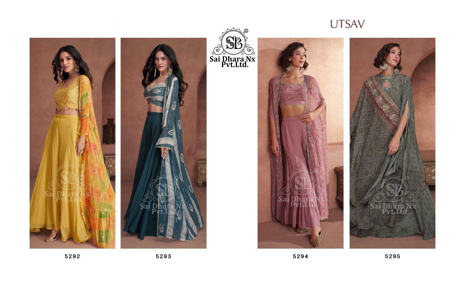 SAIDHARANX PRESENTS UTSAV READYMADE FANCY WESTERN PARTY WEAR LONG SHRUG STYLE DESIGNER SUITS  WHOLESALE SHOP IN SURAT
