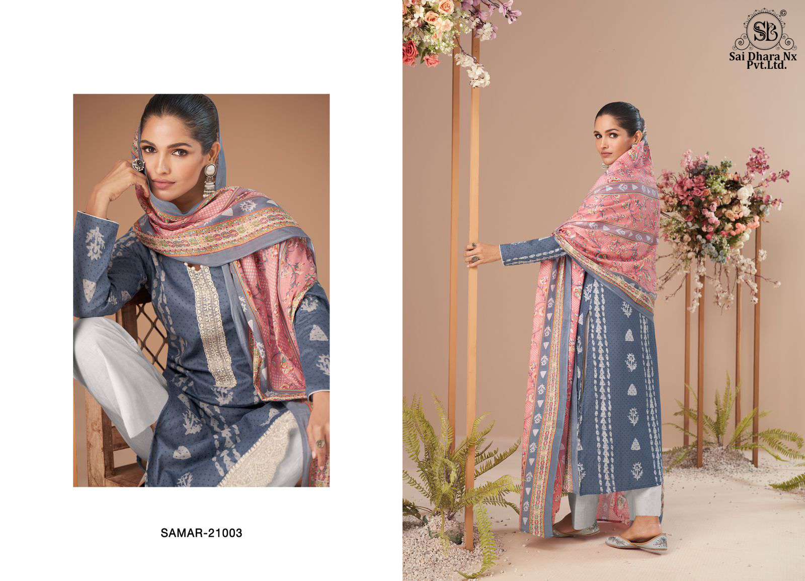 mumtaz arta presents pure lawn cambric cotton 3 piece pakistani suit wholesale shop in surat - SaiDharaNx 