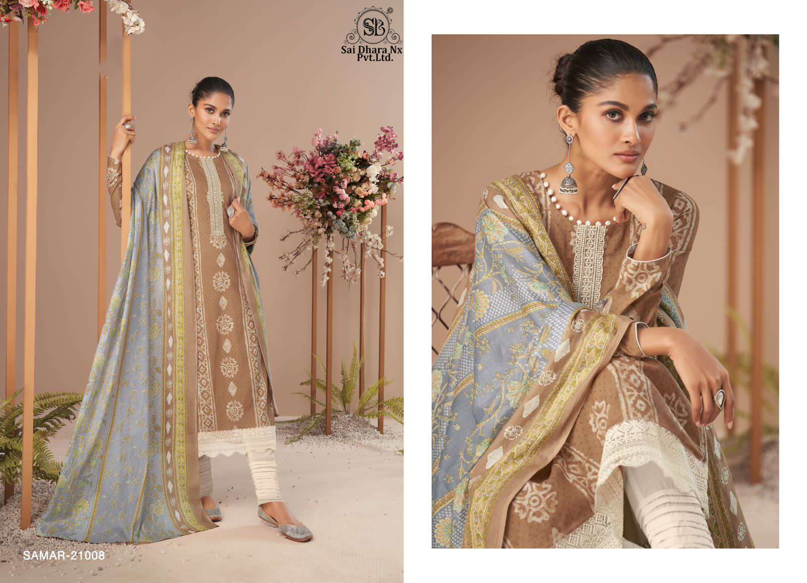 mumtaz arta presents pure lawn cambric cotton 3 piece pakistani suit wholesale shop in surat - SaiDharaNx 