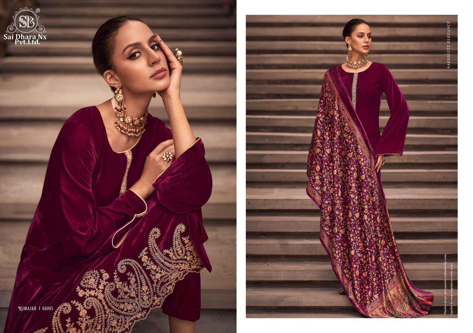 mumtaz arts presents pure velvet 3 piece pakistani suit wholesale market in surat - SaiDharaNx